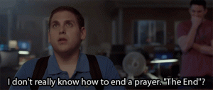 Jonah Hill praying